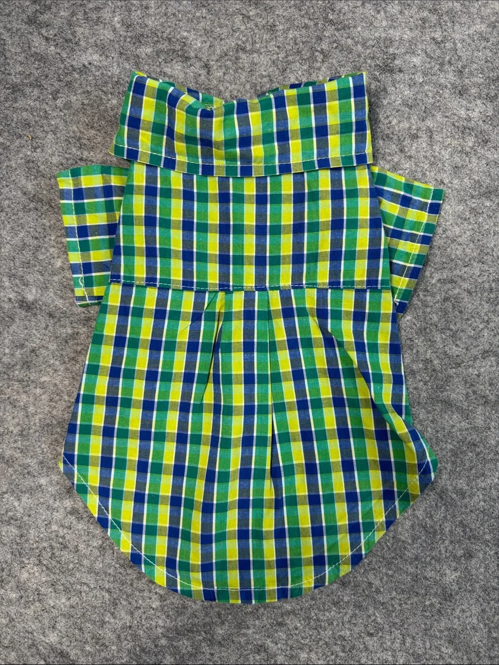 Lot of 3 Plaid Dog Shirts Small 7-10 lbs Button Front Pet Clothes